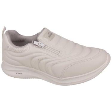 Imagem de Tênis Esportivo Feminino Calce Fácil Fitness Kolosh K7032a, Branco, 37