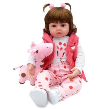 Imagem de Boneca Bebê Reborn Laura Doll Baby Mini Valentina - Shiny Toys