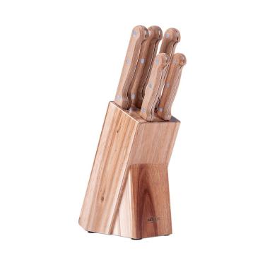 Imagem de Conjunto De Facas 6 Peças Daily Madeira Brinox