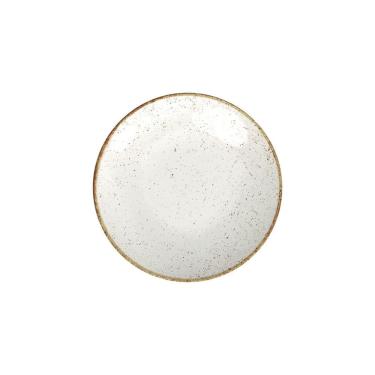 Imagem de Prato Sobremesa Tramontina Rústico Marrom Em Porcelana Decorada 21 Cm Tramontina