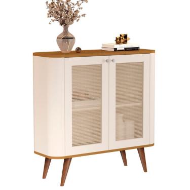 Imagem de Buffet Com 2 Portas E 1 Prateleira Madrid Pérola Nature