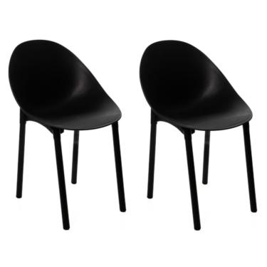 Imagem de Conjunto Com 2 Cadeiras Para Jardim Pétala Preto