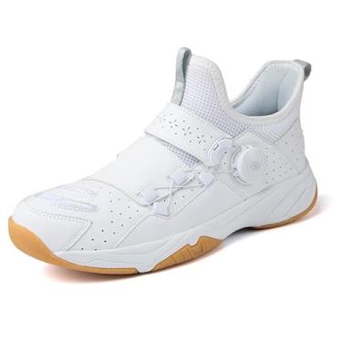 Imagem de Bolognifi Sapatos esportivos Unisex, badminton e ténis de mesa, sapatos de treinamento Equipamento de basquetebol(White1688,34 BR)