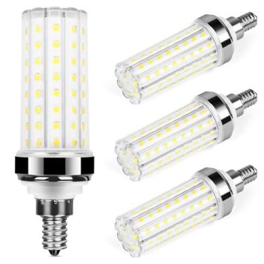 Imagem de ELIVERN Lâmpada Led E12, De Milho, Equivalente A 100 W, 1000 Lúmens, 6000 K, Luz Do Dia, Branca, 20 Lâmpadas Lustre Para Lustres, Ventiladores Teto, Pendentes, Arandelas Parede, Candelabros