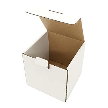 Imagem de ROTCH Caixas De Remessa Pequenas 4X4X4'', Papelão Ondulado, Perfeitas Para Pequenas, Brancas (M444-25-W)