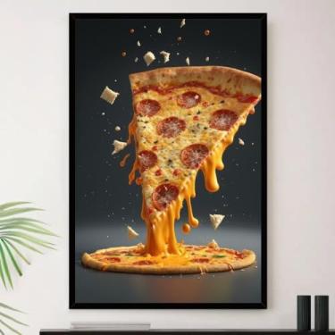 Imagem de Genérico, Quadro Pizza Pizzaria Restaurante Decorativo A3 35x45cm