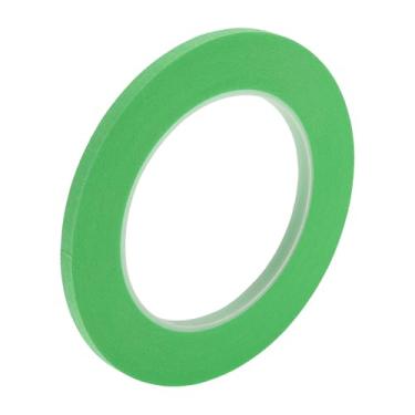 Imagem de Edinstry Fita adesiva de 0,5 x 52,5 metros, fita adesiva de pintura de fácil remoção para pintura, etiquetagem e artesanato DIY, papel crepe, aderência média, sem resíduos, fita decorativa verde