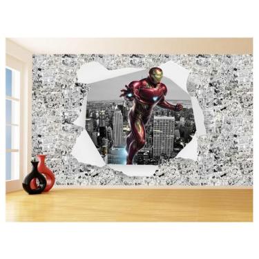 Imagem de Papel De Parede 3D Heróis Página Quadrinhos Hq 3,5M Nhma275 - Você Dec