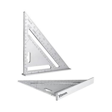 Imagem de Régua Triangular Métrica De Liga De Alumínio De 7 Polegadas, Transferi