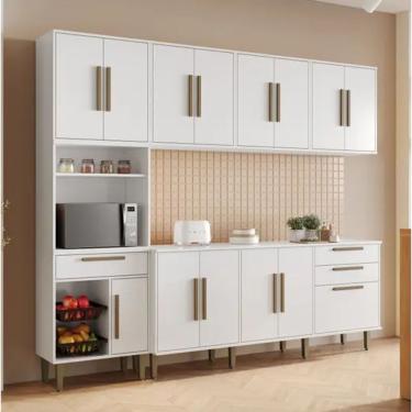 Imagem de Cozinha Lorena 14 Portas Fruteira Kaiki Móveis -branco