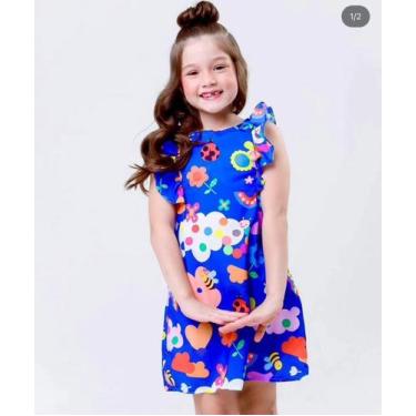 Imagem de Vestido infantil estampado, tamanho 2 e 4
