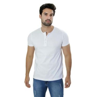 Imagem de Camiseta Henley - Fábrica, Branco, M