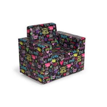 Imagem de Poltrona Infantil Estofada - Anjo Gabriel Design, Estampa Girl