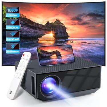Imagem de ZDK Projetor Com Wi-Fi E Bluetooth, 16000 Lúmens, Full Hd Nativo, 1080P, De Filmes Para Ambientes Externos, Mini Inteligente Portátil Compatível Android/Ios/Windows/Tv Stick