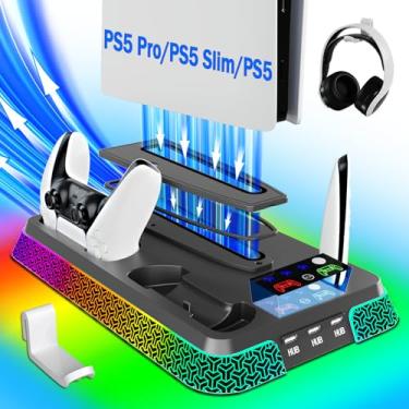 Imagem de PS5 Pro Stand Cooling Station with Dual Charger