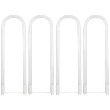 Imagem de Feit Electric Lâmpada de LED linear de substituição direta ou desvio de balastro de 32 watts T8/T12 U-Bend 32 watts, 4100K branco frio, pacote com 4