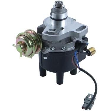 Imagem de LSSOCH Distribuidor de ignição eletrônica 19030-16120 1903016120 DST767 TY38 compatível com Corolla 4AF L4 1.6L 1587CC DOHC 1988 1989 4 Cyl com tampa e rotor