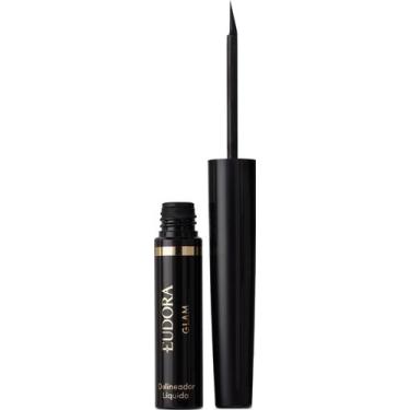 Imagem de Delineador Líquido Para Olhos Preto Eudora Glam 3ml, Preto