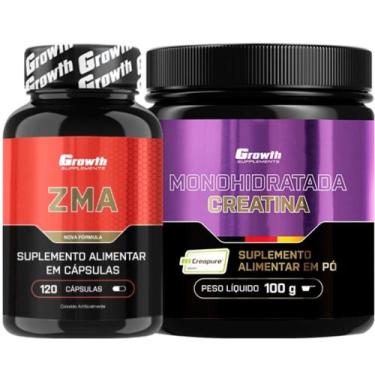 Imagem de ZMA 120 Caps + Creatina 100g Creapure Growth Supplements
