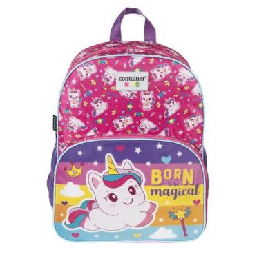 Imagem de Mochila Escolar G Infantil Menina Unicórnio Born To Be Magical Contain