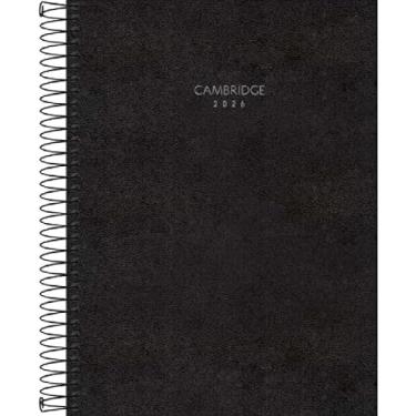 Imagem de Agenda Cambridge 2026, Grande Capa Dura Preta DIÁRIA (20 x 27,5 cm),Espiral, Executiva Folhas com Visão de Um Dia por Página e Pautas com Horário entre 7h e 22h