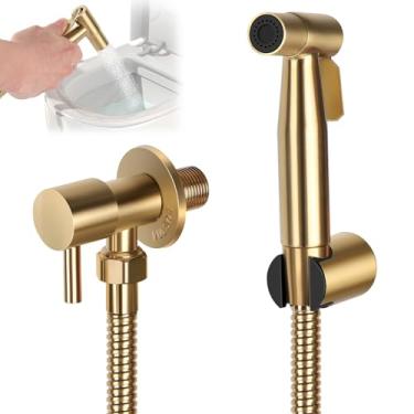 Imagem de Nauerz Ducha Higiênica 1/4 Volta Luxo Gatilho Inoxidável 304, Ducha Higiênica Completa com Mangueira Flexível Cromada, Chuveirinho Banheiro Cromado, Kit Ducha Higiênica de Banheiro com Válvula