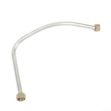 Imagem de Tubo de escape de substituição de compressor de ar de alumínio G3/8 rosca conector de bomba de ar de metal padrão tom prateado peças pneumáticas de grau industrial 435 mm comprimento 7,8 mm diâmetro