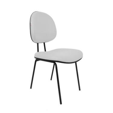 Imagem de Cadeira Fixa Executiva Zeus - Maiart, Branco, Couro Sintetico Corano