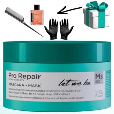 Imagem de Let Me Be Pro Repair Máscara BTOX Ultra para Cabelos Danificados 250g com Óleo de Coco, Queratina e Colágeno