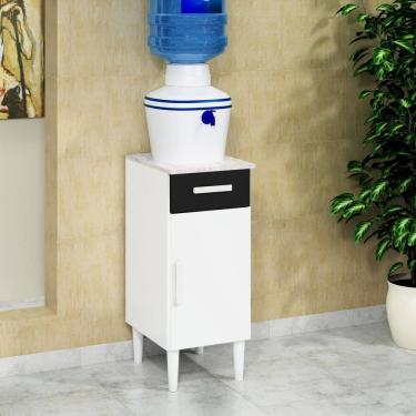 Imagem de Balcão Pequeno Suporte Galão de Água Cozinha Branco/Preto