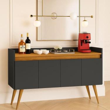 Imagem de Aparador Buffet 4 Portas Canto do Café Luxo Pés Palito cores - Comprar