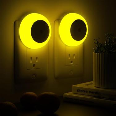 Imagem de fesnne Luz Noturna Fesnne, Luzes De Parede Com Sensor Anoitecer Ao Amanhecer, Led Âmbar 0,5 W, Pacote 2 Noturnas Para Adultos, Quarto, Banheiro, Corredor, Cozinha