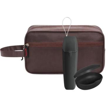 Imagem de Kit Necessaire Impermeável Porta Escova Saboneteira Premium - Mormino,