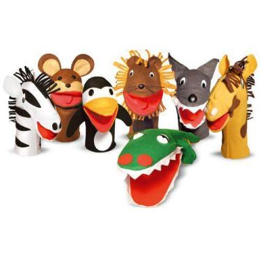 Imagem de Fantoches De Animais Selvagens Com 7 Personagens Em Feltro - JOTTPLAY