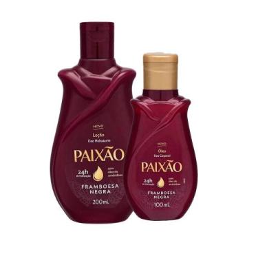 Imagem de Kit Loção Hidratante Paixão Framboesa Negra 200ml + Óleo Corporal Paix