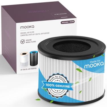 Imagem de MOOKA Filtro purificador de ar AP-S0610L, filtro HEPA verdadeiro 3 em 1, filtro de ar de carbono ativado de alta eficiência para alergias, fumaça, odor, pelos, pólen