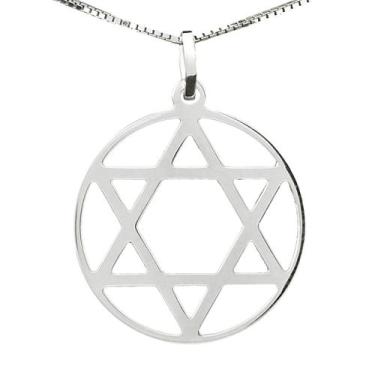 Imagem de Colar Estrela de Davi Coleção Religiosos em Prata 925 - Sam Joias