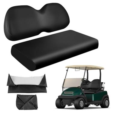 Imagem de ZWPARTS Capa de assento frontal de carrinho de golfe para substituição de carro Club Precedent 2004+ Capa de assento de couro de microfibra preta