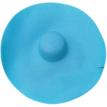 Imagem de Boné De Praia Verão 25 M Big Brim Oversize Dobrável Chapéus De Praia Para Mulheres Chapéu De Palha Dobrável Sun Protectio Party Travel, Yellow, A