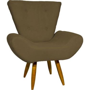 Imagem de Poltrona Decorativa Para Sala Recepção Manicure Consultório Escritório Emilia Suede
