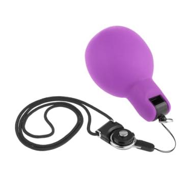 Imagem de menolana Apito esportivo de aperto manual com som alto para sobrevivência com cordão portátil para acampamento, trekking, treinadores, futebol, caminhadas, Roxo