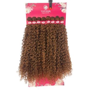 Imagem de Cabelo Cacheado Fibra Bio Humano 70cm 300g 8Telas Top Hair (30# mel escuro)