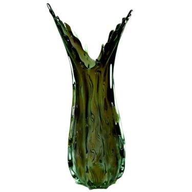 Imagem de VASO DECOR MURANO 18X13,5X41 CM VERDE ESMERALDA