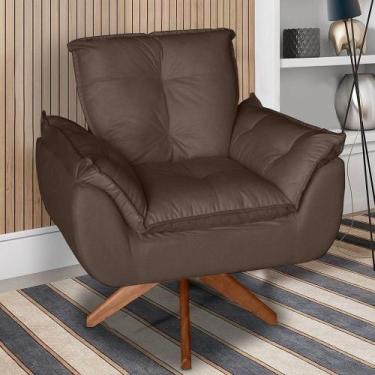 Imagem de Poltrona/cadeira Decorativa Glamour Opala Com Base Giratória 30cm Em M