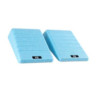 Imagem de Colaxi de agachamento com cunha de 2 peças, alongador de panturrilha, prancha inclinada, de ioga de alongamento de pernas profissional versátil e, Azul