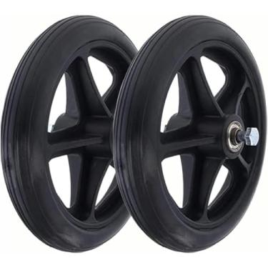 Imagem de 2 Pcs Substituição De Roda De 6/7/8 Polegadas Para Cadeiras De Rodas Andadores Rodas Dianteiras De Cadeira De Rodas De Pvc Roda De Rodízio De Substituição Antiderrapa, One Color, 19cm(8inch)