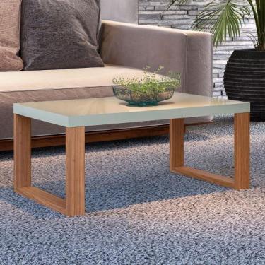 Imagem de Mesa de Centro Industrial 100% Mdf Off White/Freijó F13 - Pradel, Bege