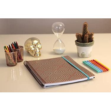 Imagem de Confetti - Caderno Universitário Ouro 1x1 80 Folhas Pautado Capa Azul