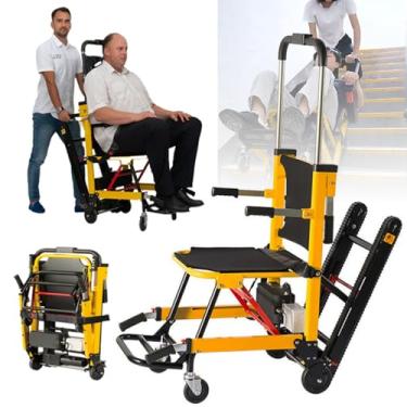 Imagem de Cadeira de rodas elétrica para escalada de escada de carga de 160 kg (dobrável) - Painel Opera-Tion estilo inteligente (para cima/baixo), conveniente para idosos/deficientes subirem e descerem escadas