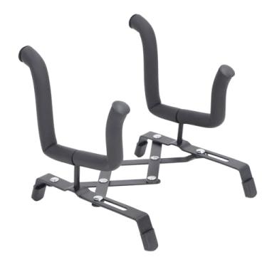 Imagem de Suporte de violino dobrável ukulele suporte retrátil portátil h forma de piso com almofada de esponja para ukulele bandolim violino material metal material